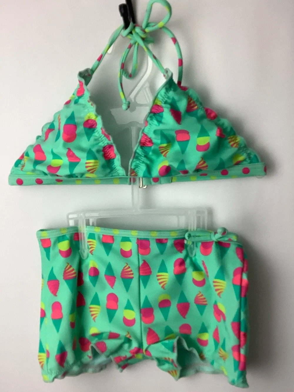 NWOT Girl's Size 7/8 Vigoss ICE CREAM CONE PRINT 2pc Swimsuit KAWAIICORE